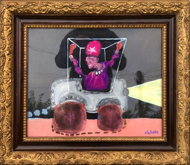 22a. NIght Pope mobile 2 / gouache and watercolour on paper / measurements tbc / 2019 / £380. 22. Study: nightpope mobile  £sold and gone to new home.